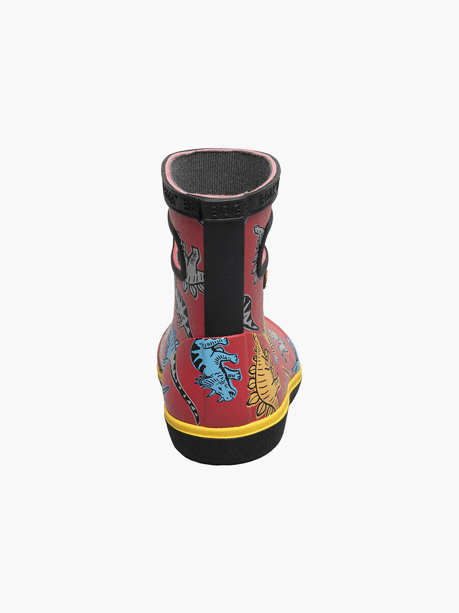 Bogs Kids' Skipper II Super Dino Rain Boots in Cherry