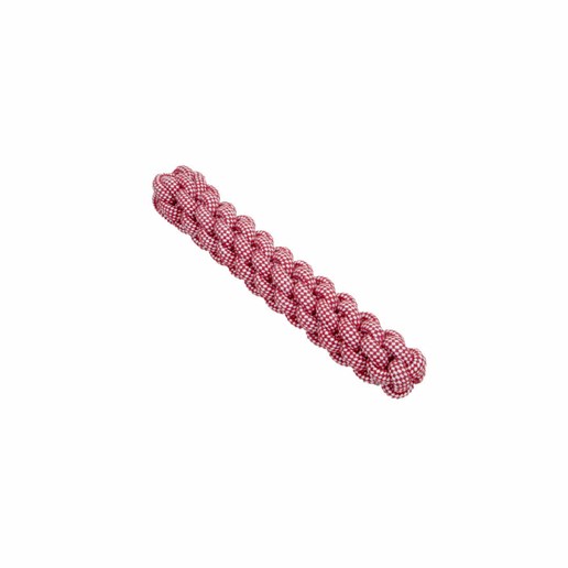 Rascals 10-In Braided Rope Stick Dog Toy in Raspberry