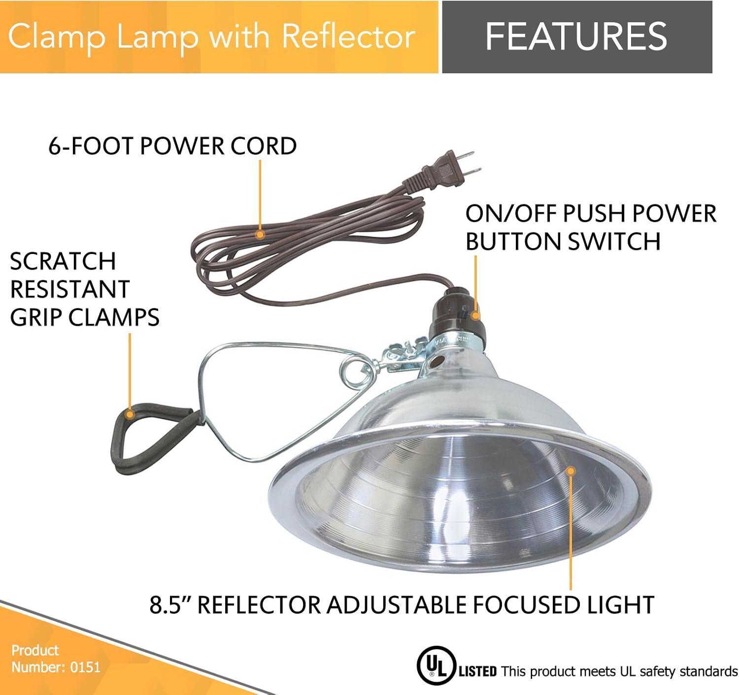 Woods Camp Light With 8 1/2-In Reflector, 150-Watt