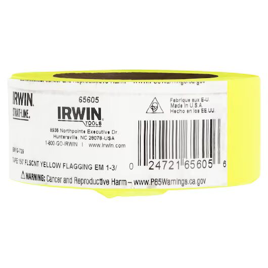 Irwin Strait-Line Glow Lime Weatherproof Flagging Tape