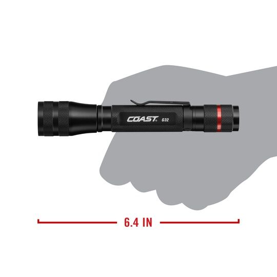 Coast G32 Pure Beam Focusing Flashlight, 465-Lm