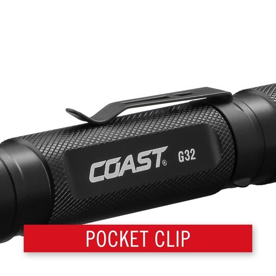 Coast G32 Pure Beam Focusing Flashlight, 465-Lm