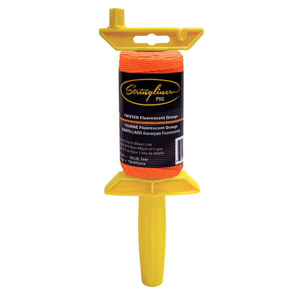 Stringliner Pro Mason’s Line Reels Fluorescent Orange, 270-Ft