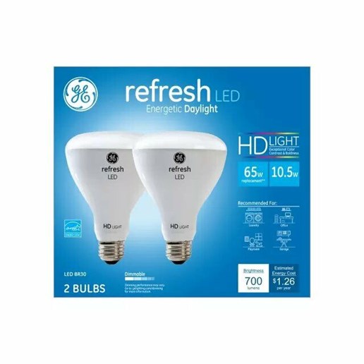 Refresh Hd Daylight 65W Replacement Led Indoor Floodlight Br30 Light Bulbs