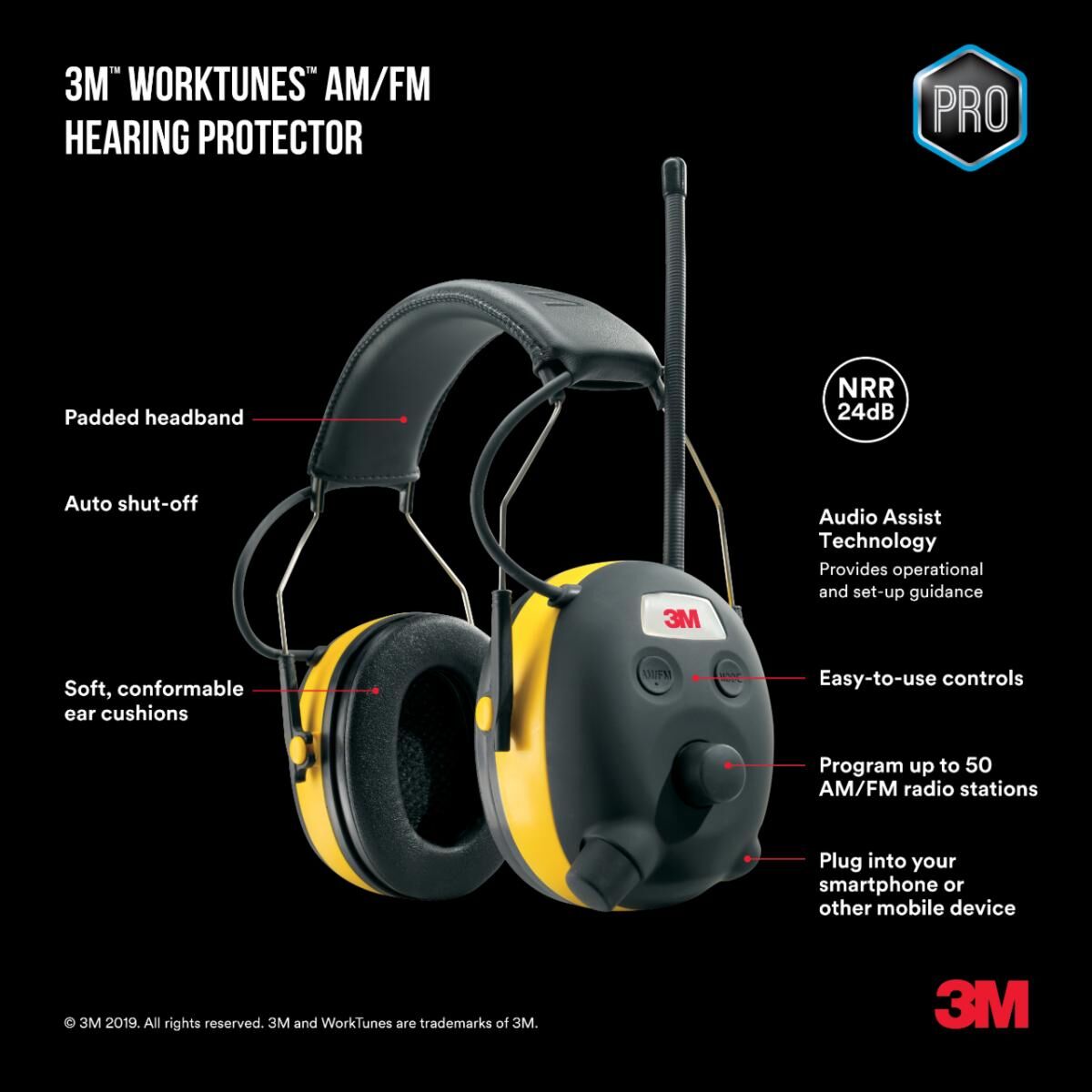 3M Worktunes Radio Hearing Protector Headphones