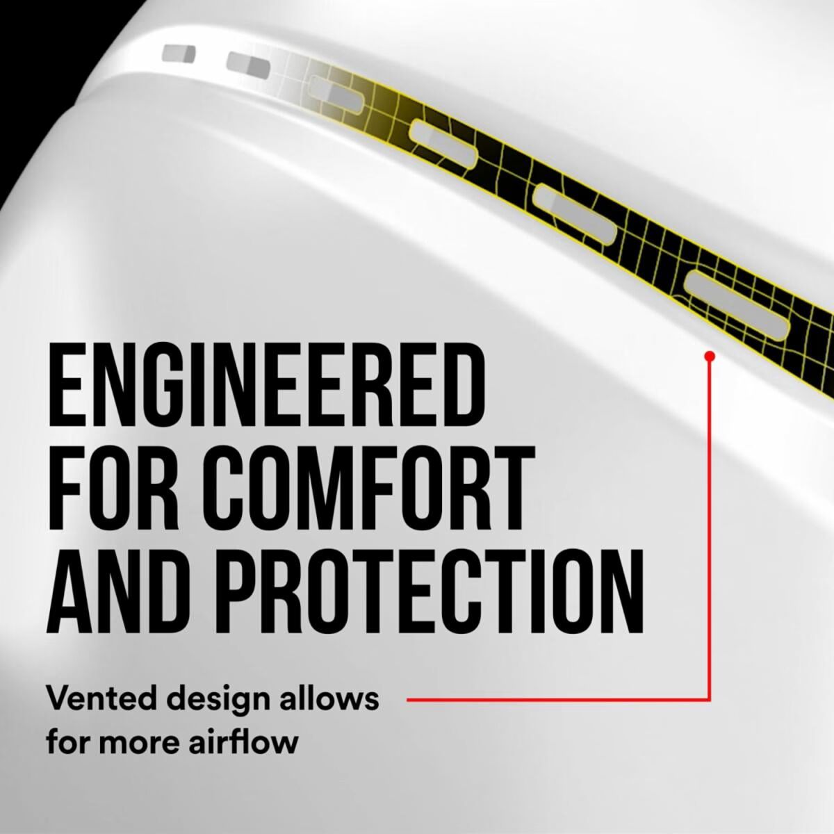 3M White Vented Cap Style Hard Hat With Pin-Lock Adjustment