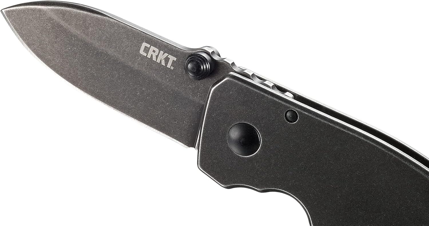 CRKT Squid Black Stonewash Everyday Carry Folding Knife, 2.1-In