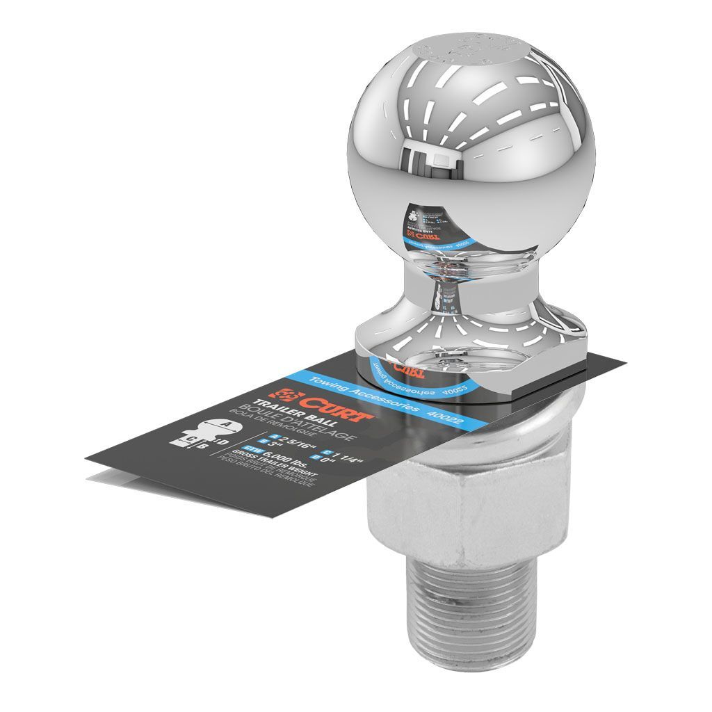 2-5/16" Trailer Ball (1-1/4" X 3" Shank, 6,000 Lbs., Chrome)