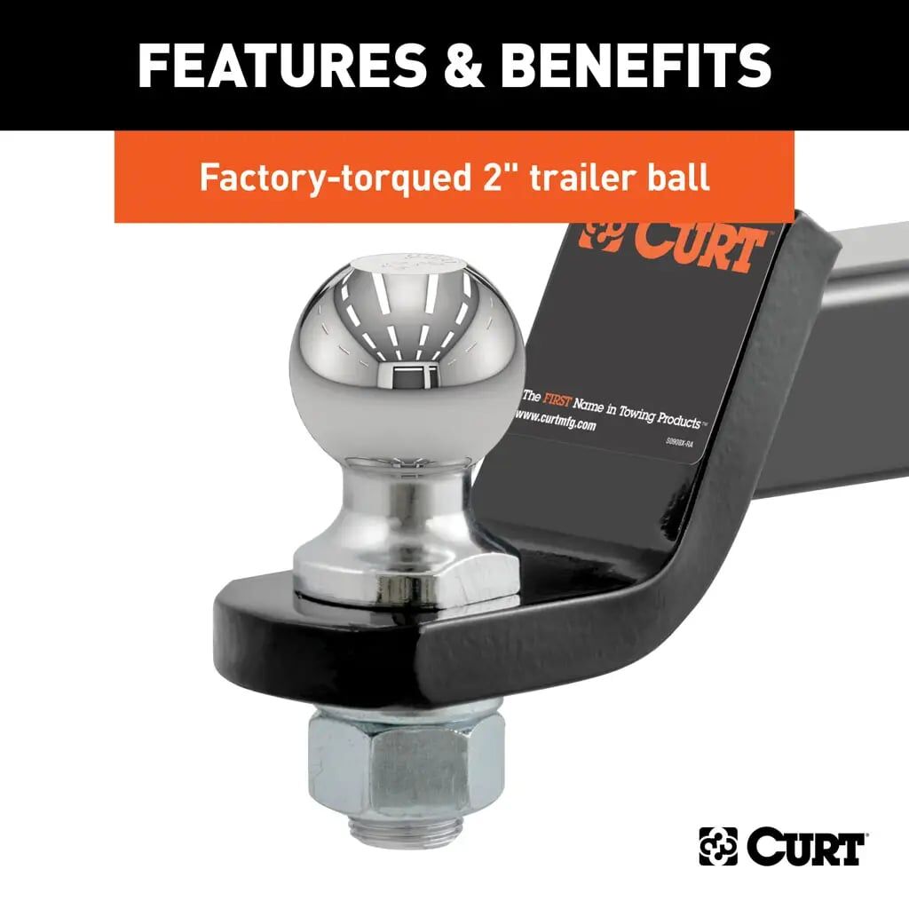 Curt Loaded 2-In Ball 2-In Drop 2-In Shank Mount, 7500-Lb