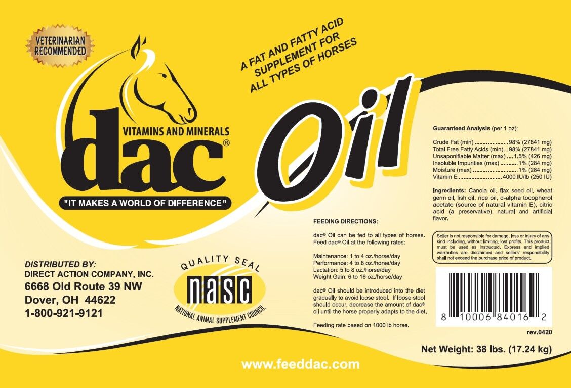 Dac Oil Equine Supplement, 5-Lb