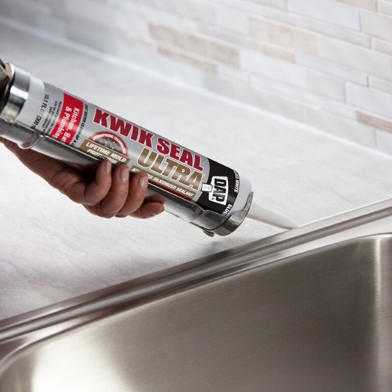 DAP Gloss White Kwik Seal Ultra Advanced Kitchen & Bath Sealant, 5.5-Oz