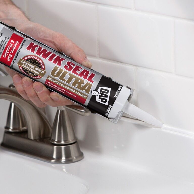 DAP Gloss White Kwik Seal Ultra Advanced Kitchen & Bath Sealant, 5.5-Oz