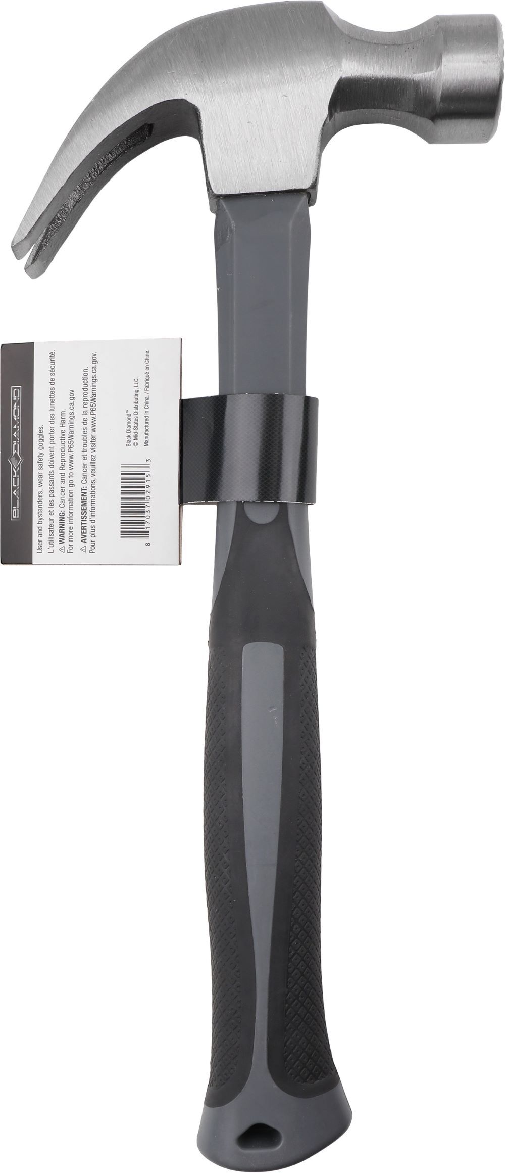 Black Diamond Framing Hammer with Fiberglass Handle, 22-Oz