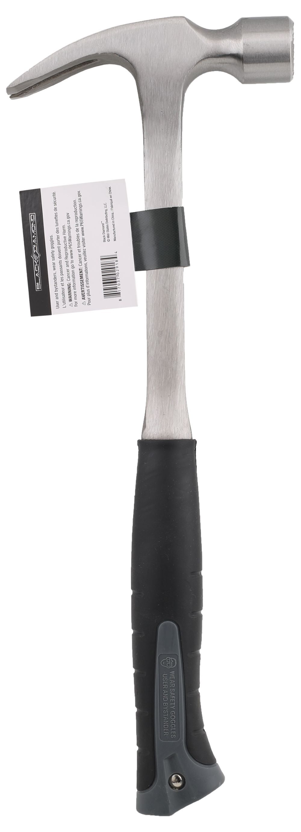 Black Diamond Milled Framing Hammer with Steel Handle, 22-Oz