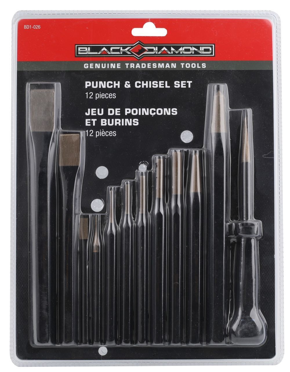 Black Diamond Punch & Chisel Set, 12-Pk