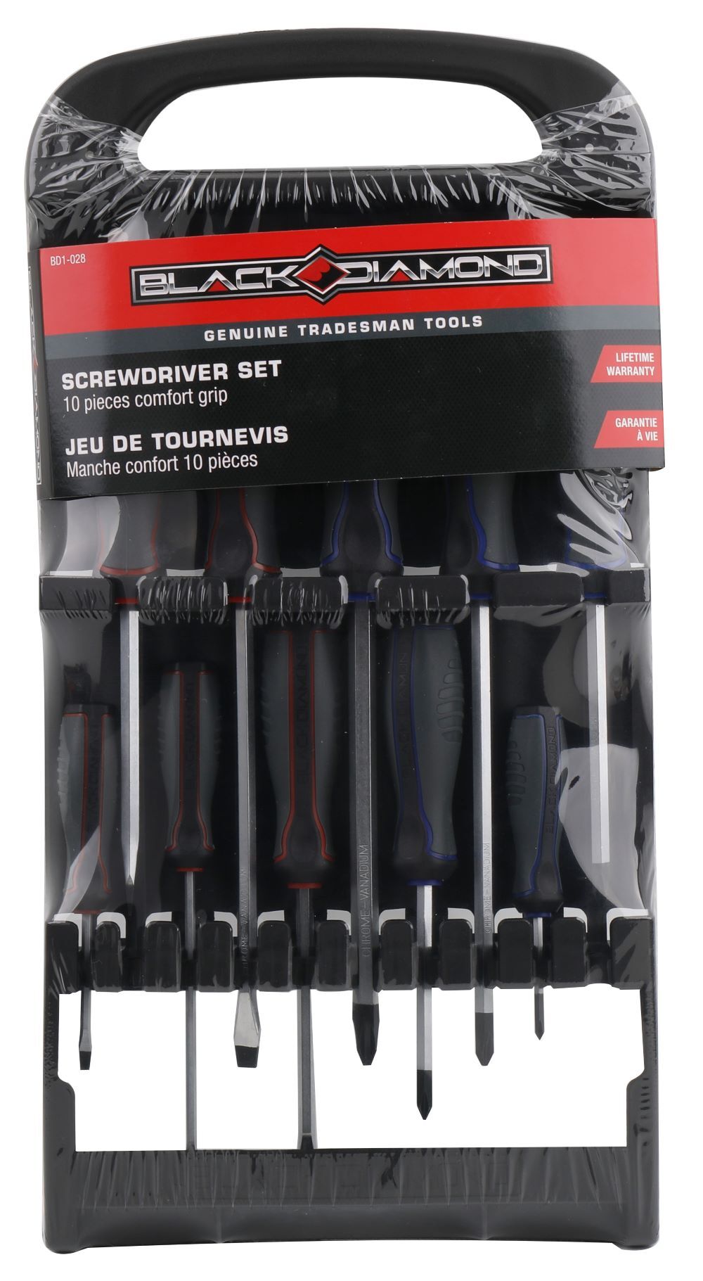 Black Diamond Comfort Grip Screwdriver Set, 10-Pk