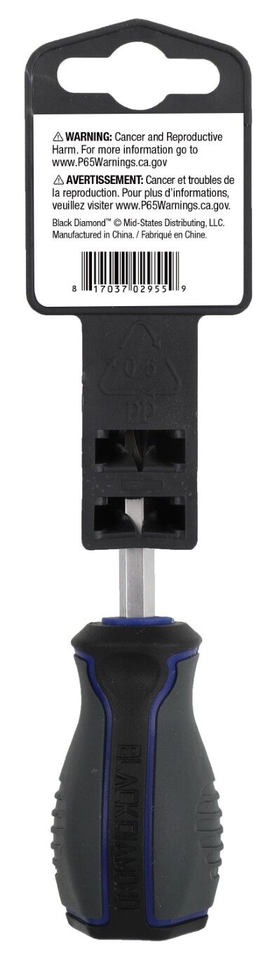 Black Diamond Phillips Screwdriver With Comfort Grip, #2 x 1 1/2-In