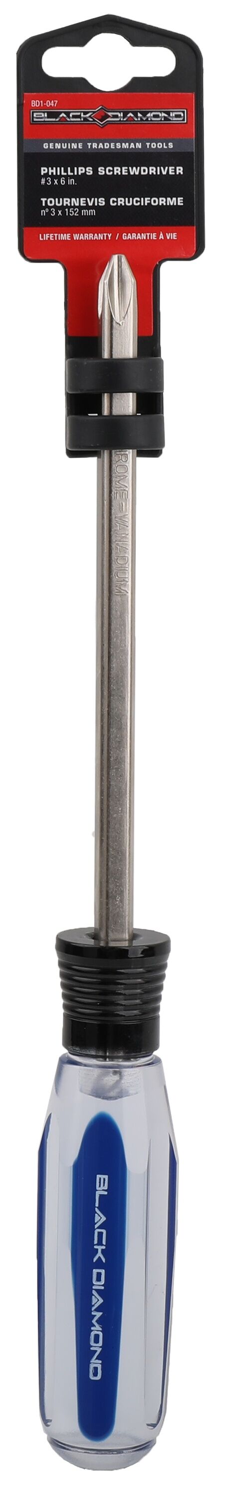 Black Diamond Phillips Screwdriver, #3 x 6-In