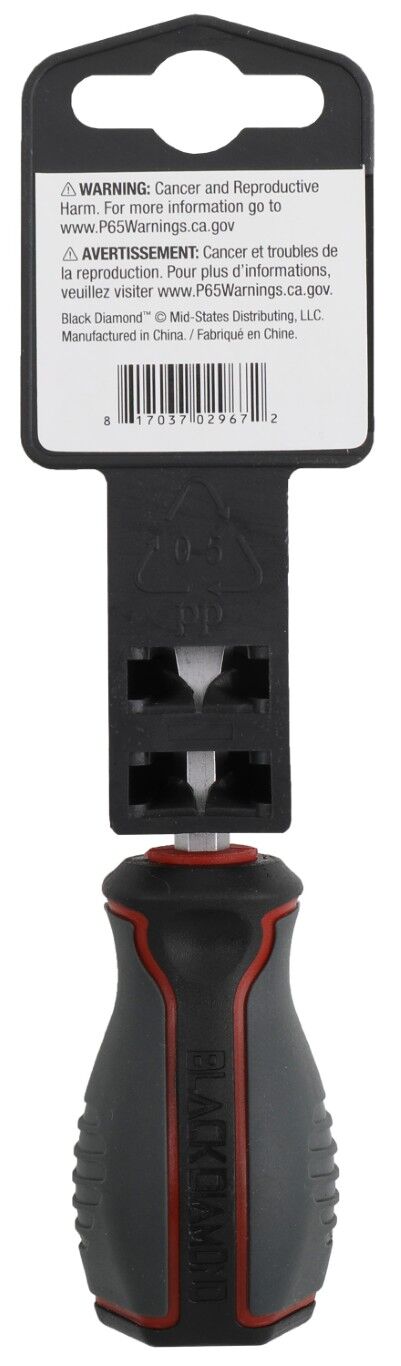 Black Diamond Slotted Screwdriver With Comfort Grip, 1/4-In x 1 1/2-In