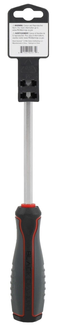 Black Diamond Slotted Screwdriver With Comfort Grip, 5/16-In X 6-In