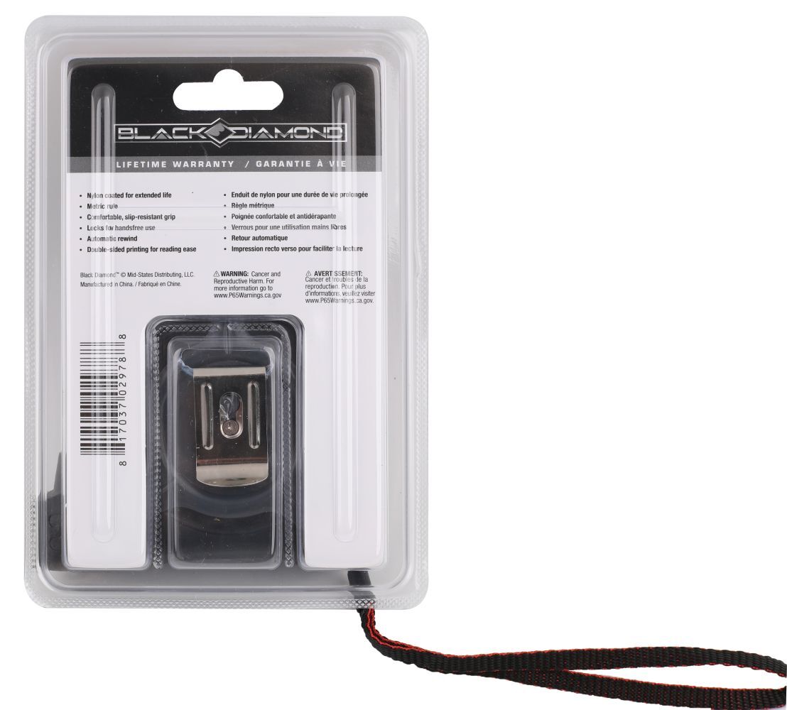 Black Diamond Measuring Tape, 25-Ft