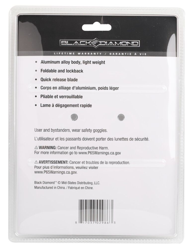 Black Diamond Lockback Utility Knives, 3-Pk