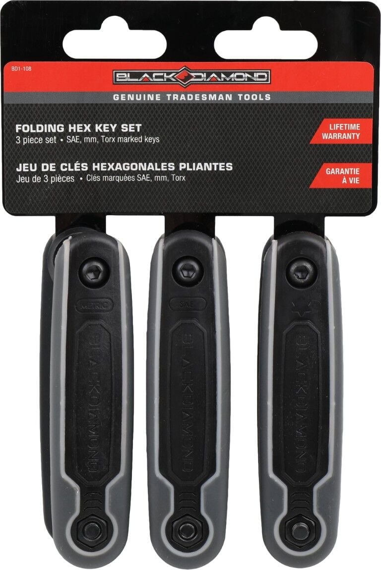 Black Diamond Folding Hex Key Set, 3-Pc