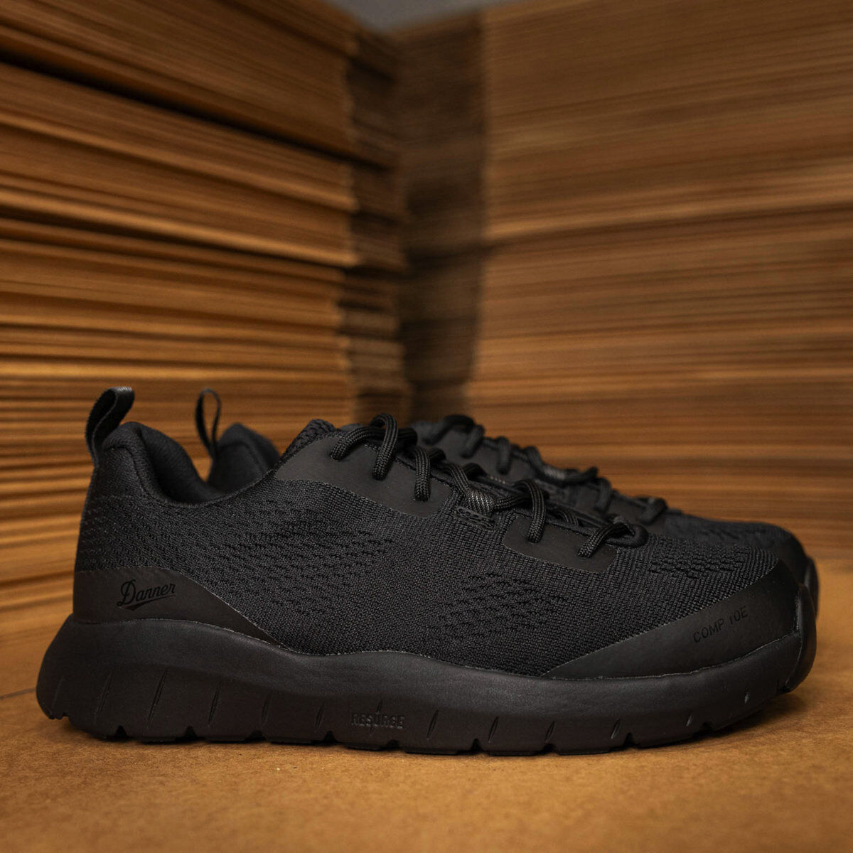 Danner Men's Run Time 3 ESD Composite Toe Shoe in Black