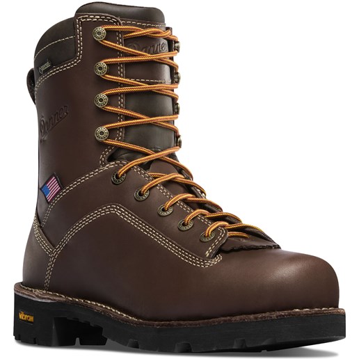 Men's USA Brown Quarry Plain Toe Safety Boot 