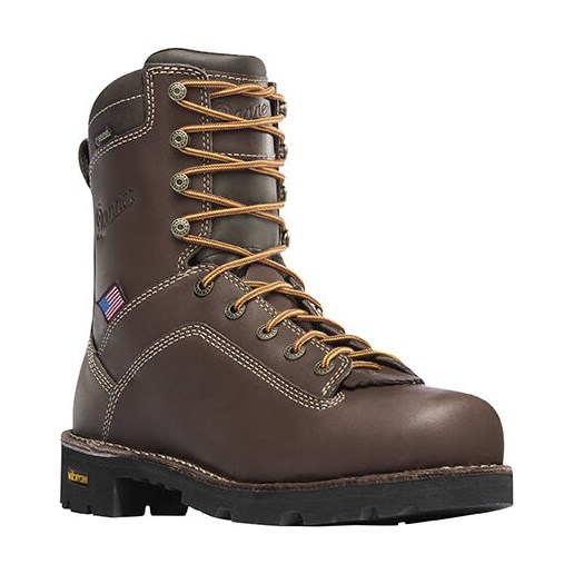 Men's USA Brown Quarry Plain Toe Safety Boot 