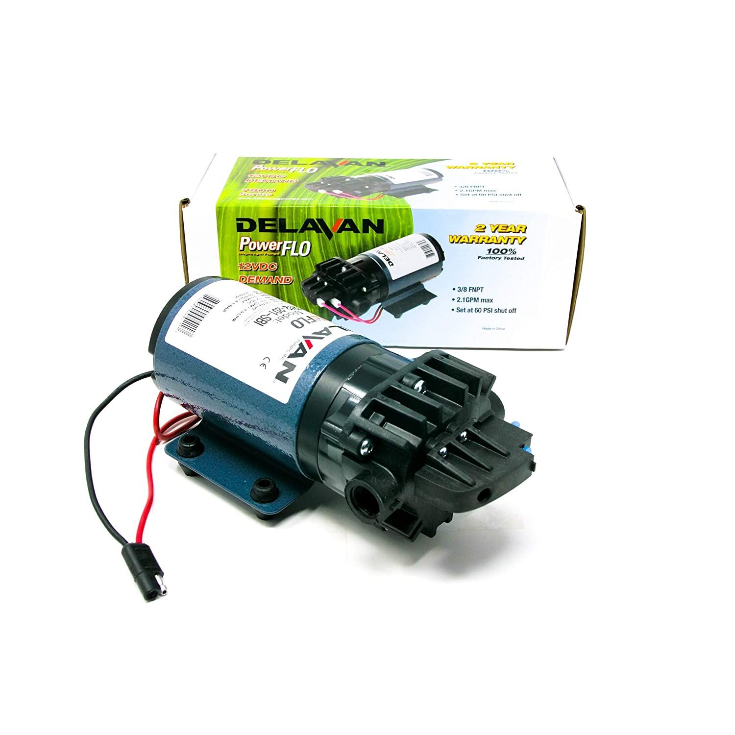 Delevan I Series 12 Volt 60 PSI 2.1 GPM On Demand Diaphragm Pump