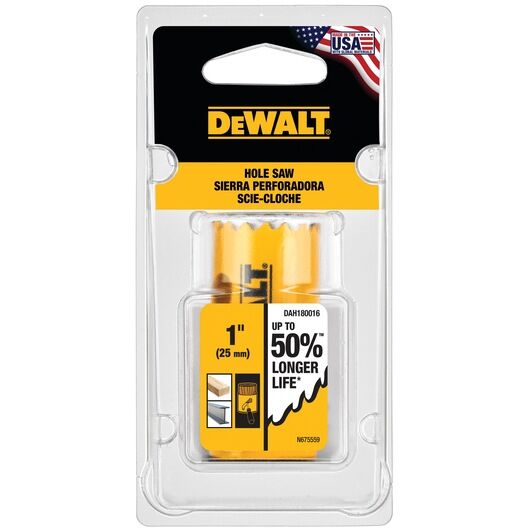 DEWALT Bi-Metal Hole Saw, 1-In