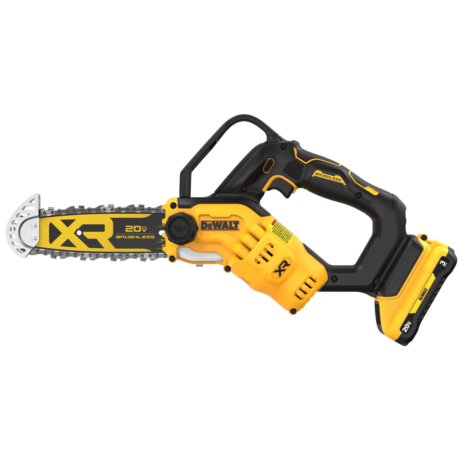 DEWALT 20-V Max 8 in. Battery Powered Brushless Pruning Chainsaw Kit