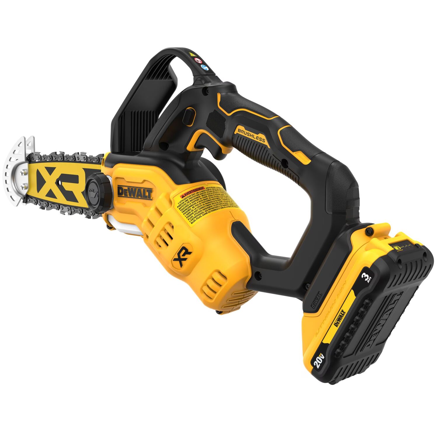 DEWALT 20-V Max 8 in. Battery Powered Brushless Pruning Chainsaw Kit