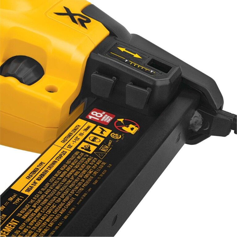 DEWALT 20-V Max XR Narrow Crown Stapler Kit, 18-Gauge