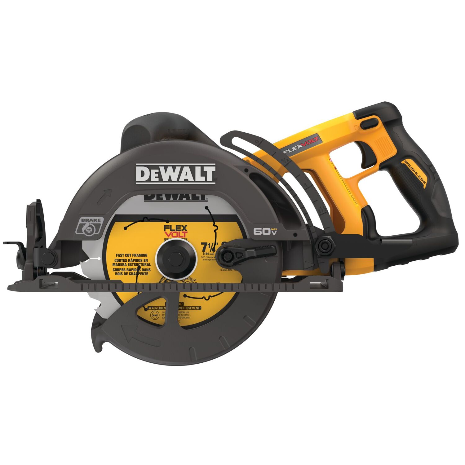 DEWALT FlexVolt 60-V Max Brushless Worm Drive Style Saw, 7 1/4-In (Tool Only)