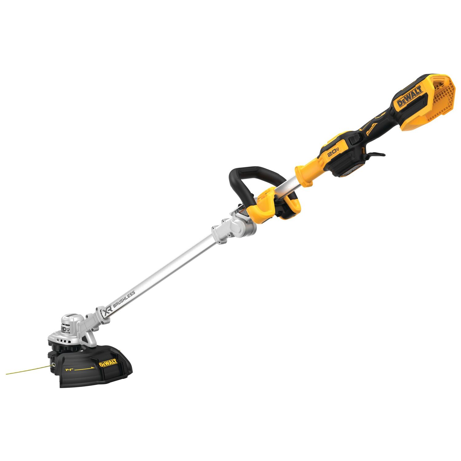 DEWALT 20-V Max Battery Powered Brushless Folding String Trimmer, 14 in. (Tool Only)