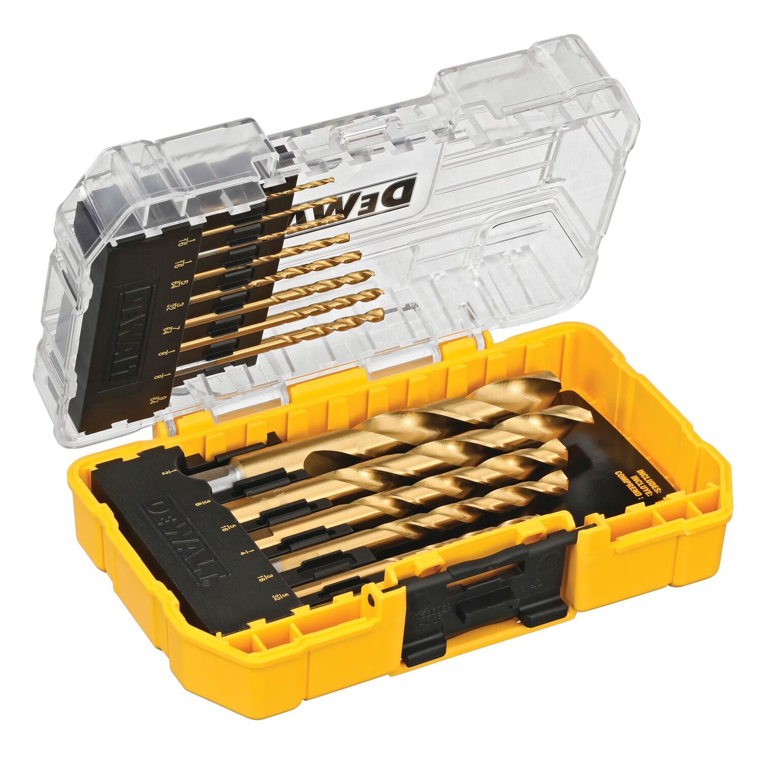 DEWALT Titanium Nitride Coated Speed Tip Drill Bit Set, 14-Pc