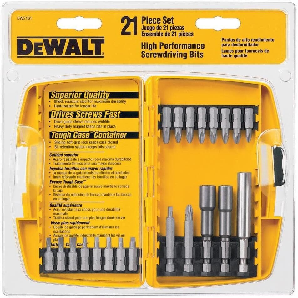 DEWALT Screwdriver Bit Set With ToughCase+, 21-Pc