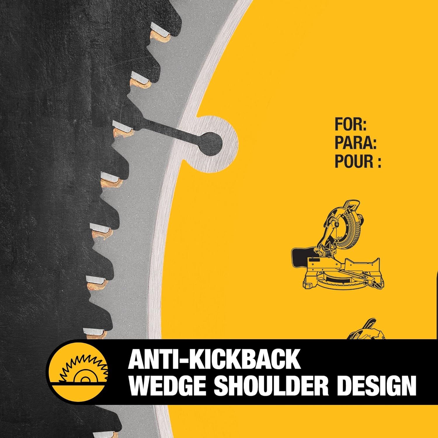 DEWALT Construction Miter Saw Blade Combo Pack, 32T & 80T, 12-In, 2-Pk