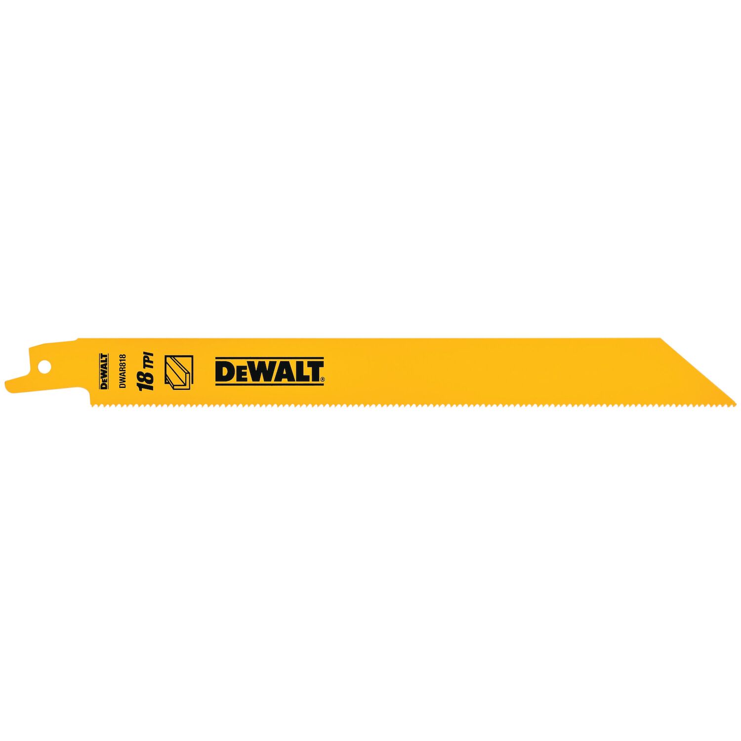 Metal Cutting Bi-Metal Reciprocating Saw Blades, 8" Long, Yellow