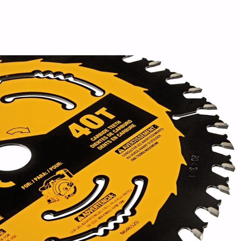 DEWALT Cross Cutting Circular Saw Blade, 40T, 6 1/2-In
