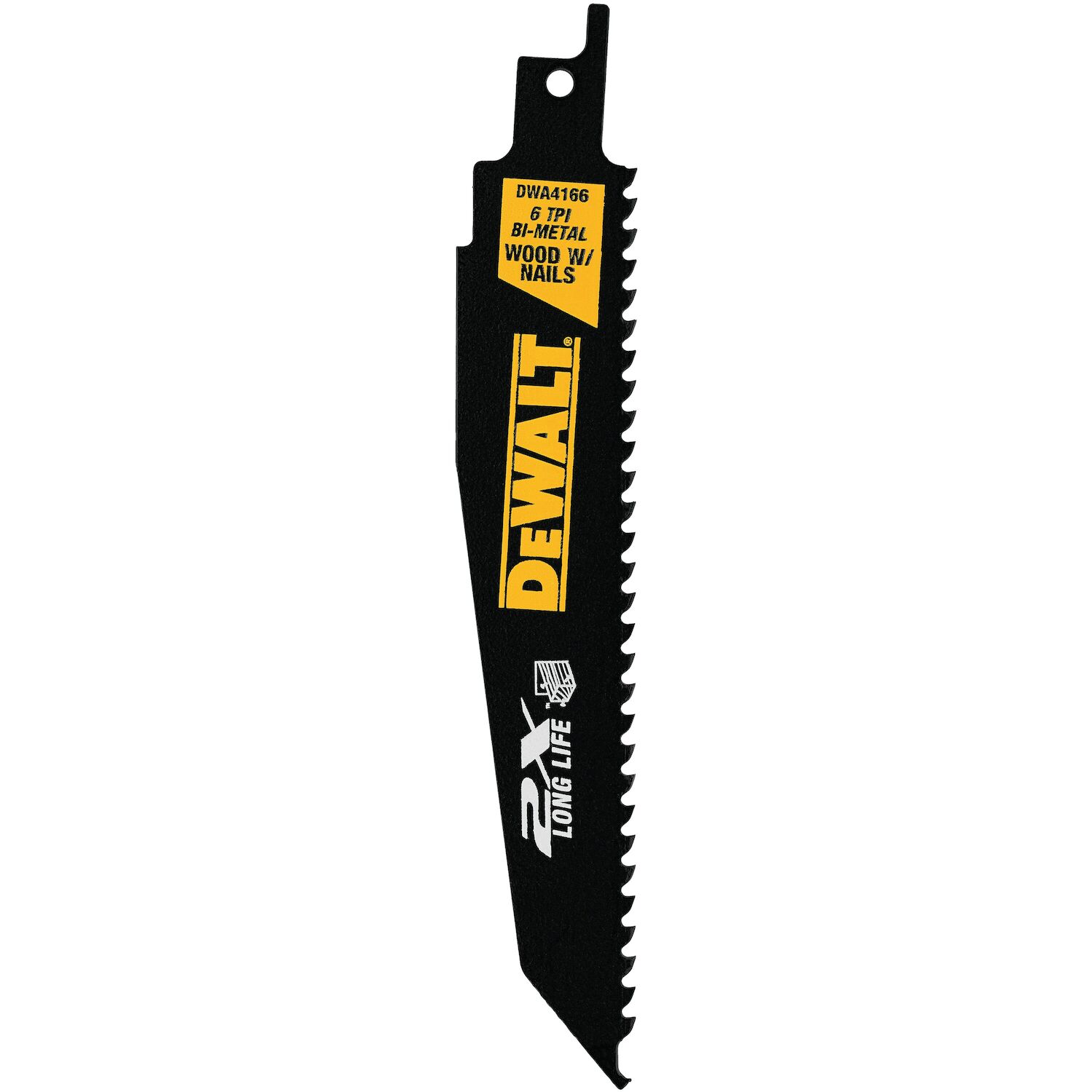 DeWALT 12-In 6TPI 2X Long Life Wood Cutting Reciprocating Saw Blades, 5-Pk