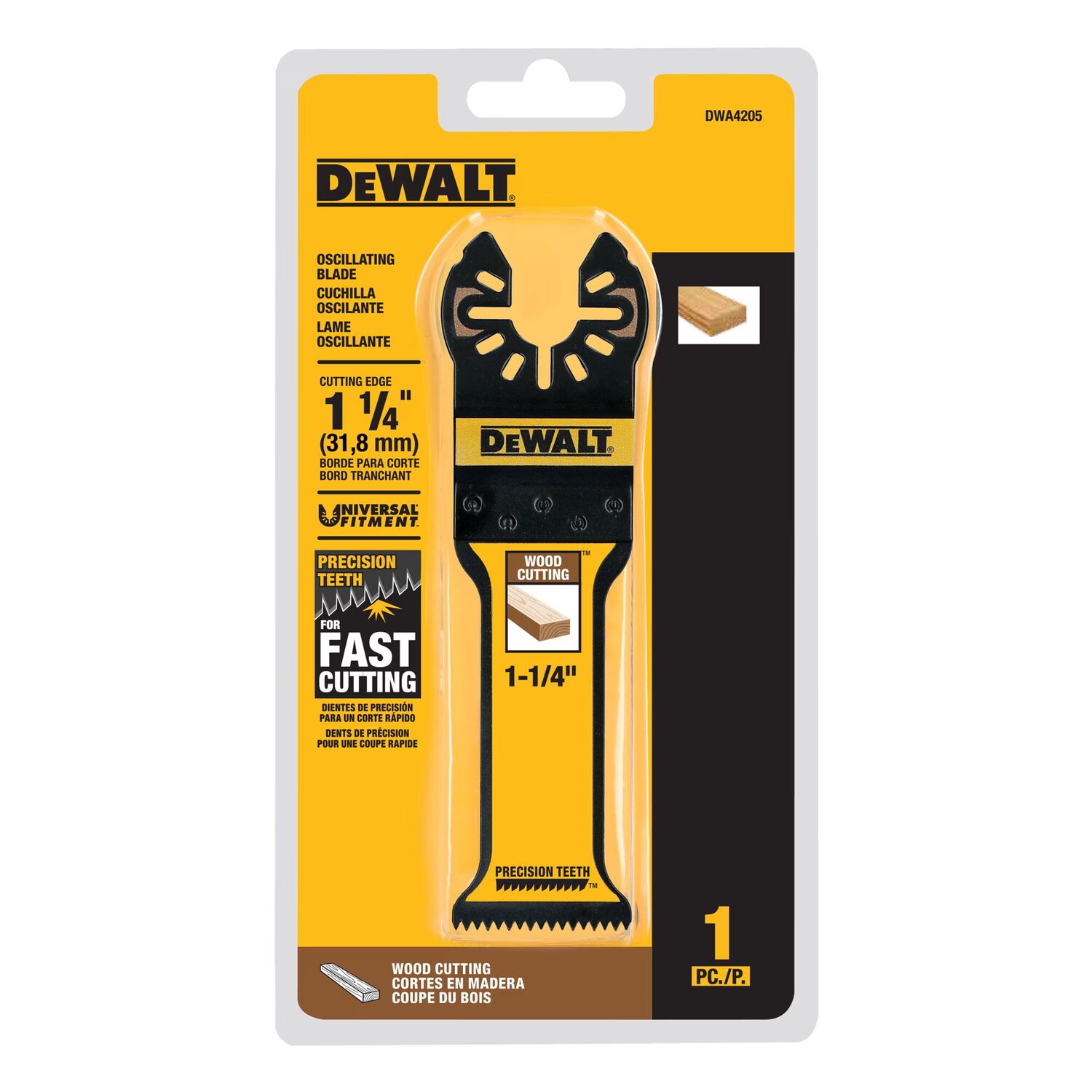 DEWALT Oscillating Hardwood Blade, 1 1/4-In