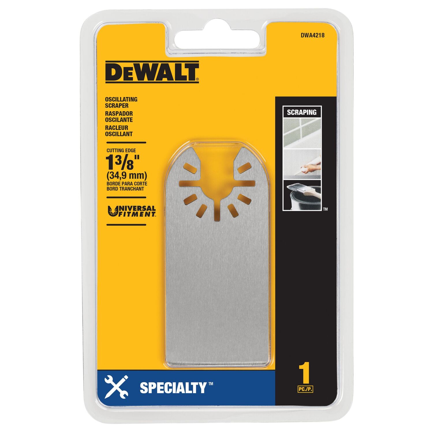 DEWALT Oscillating Rigid Scraping Blade, 1 3/8-In