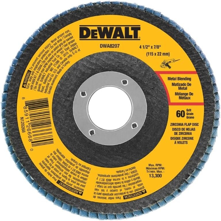 DEWALT Zirconia Type 29 Flap Disc, 60 Grit, 4 1/2 in. x 7/8 in.