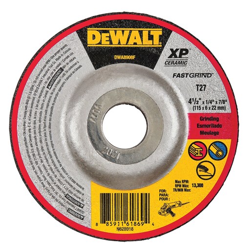 DeWALT XP™ Ceramic Fast Grind Wheel 4.5 x 1/4 x 7/8