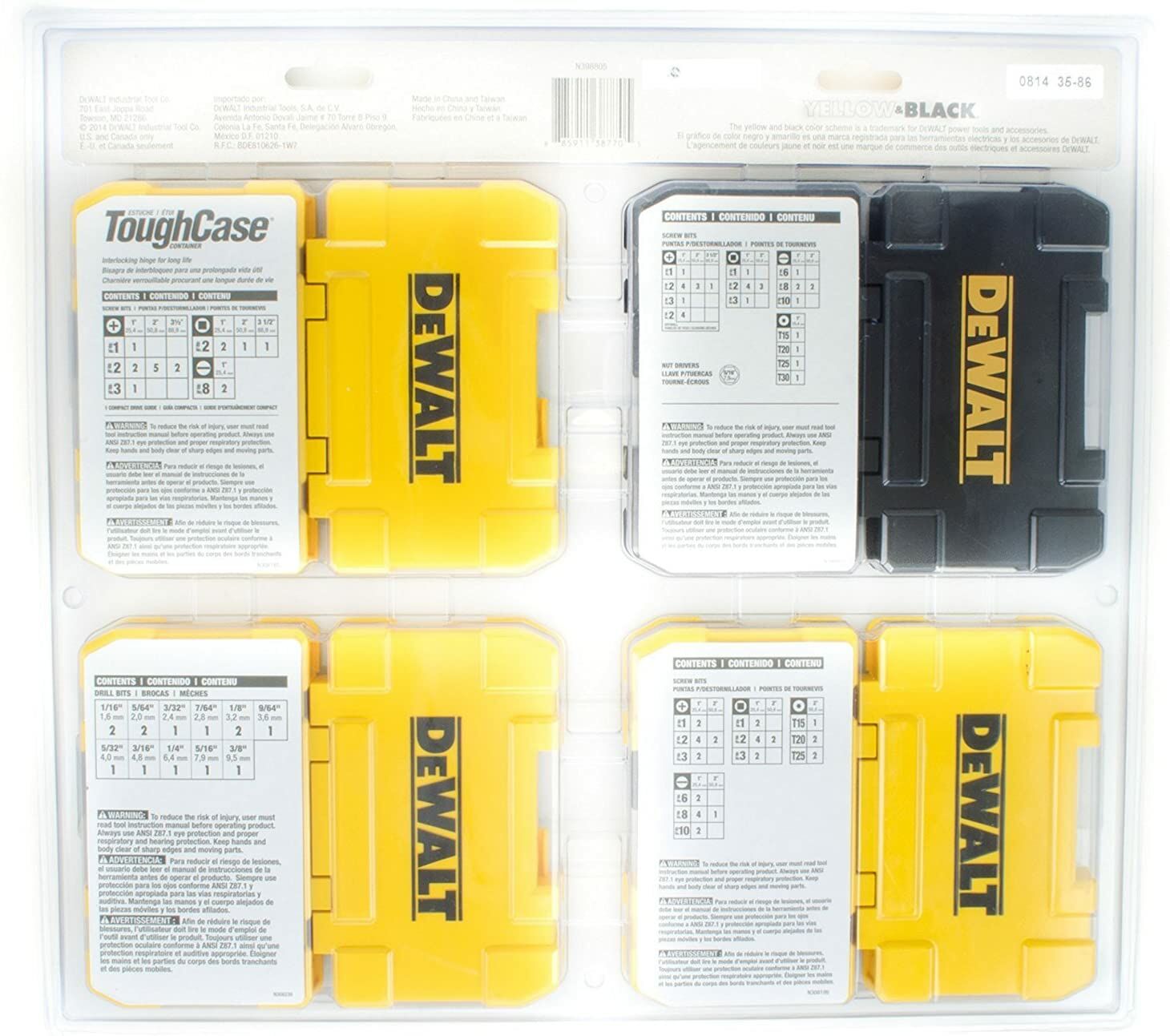 Dewalt 100-Piece Combination Impact Screwdriver Bit And Drill Set