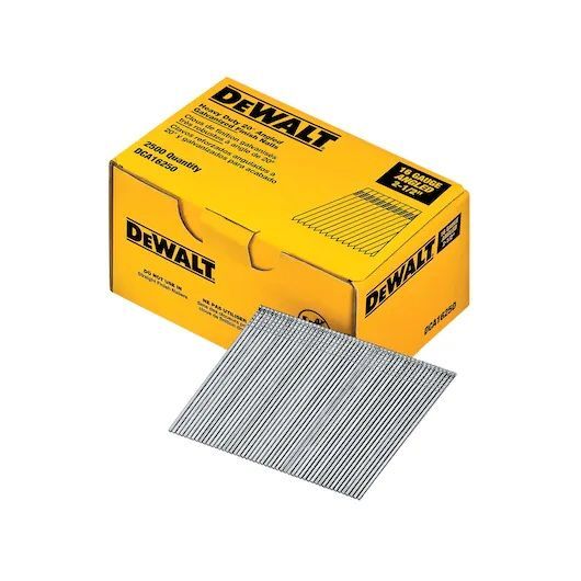 DEWALT 16 Gauge Angled Finish Nails, 2-In, 2500-Pk
