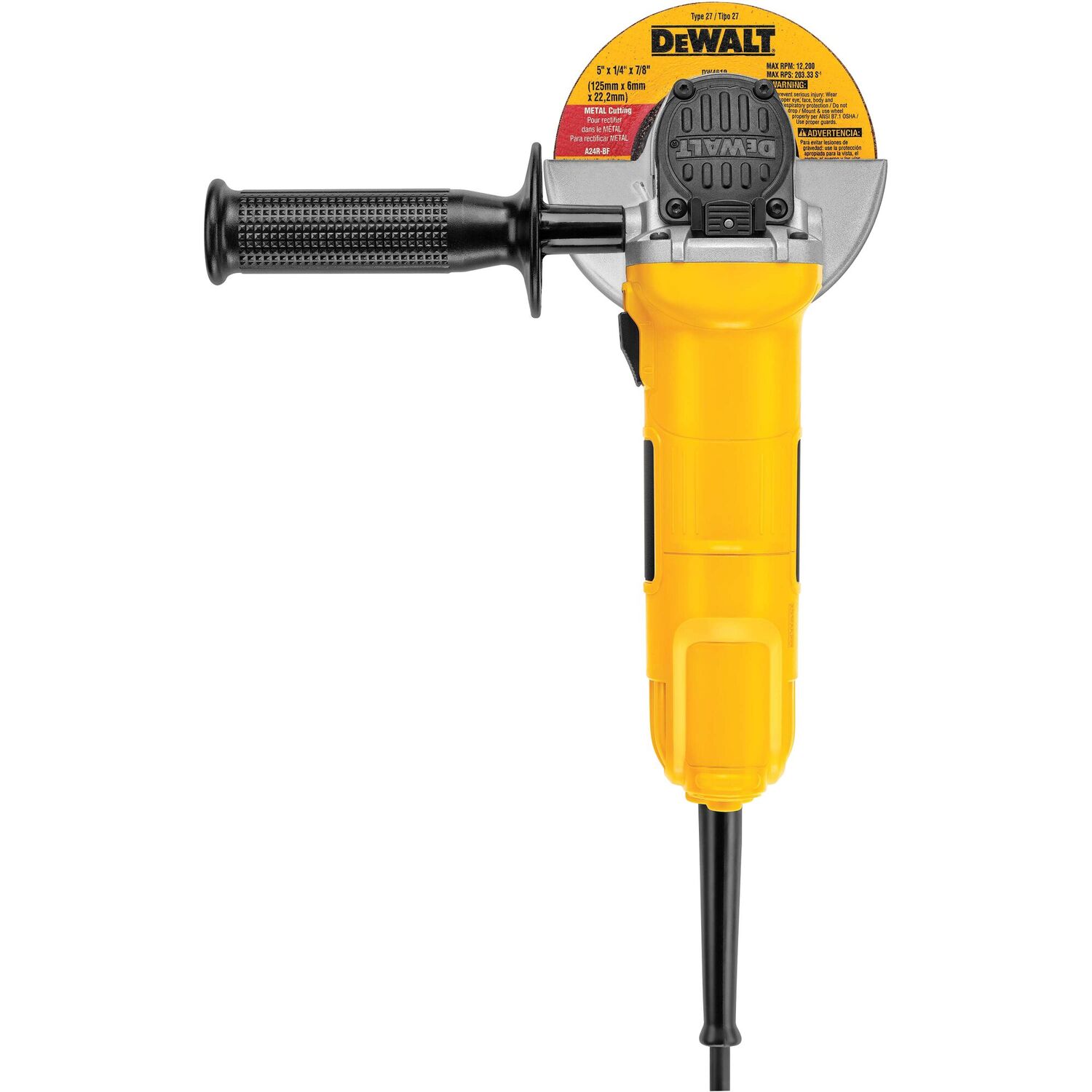 DEWALT Small One-Touch Guard Corded Angle Grinder, 4 1/2-In